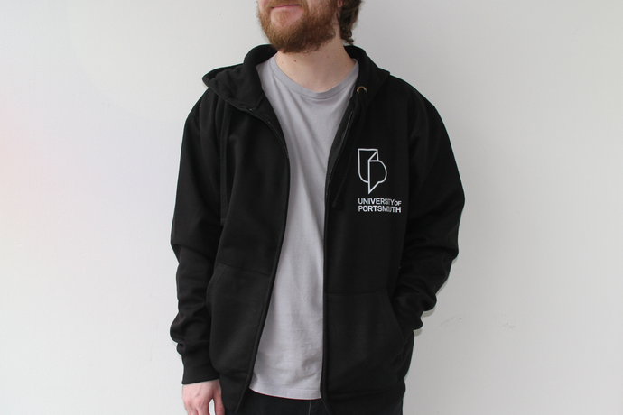 UoP Black Zipped Hoodie