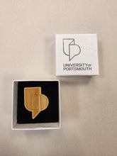 Load image into Gallery viewer, UoP Bamboo Pin in White Box